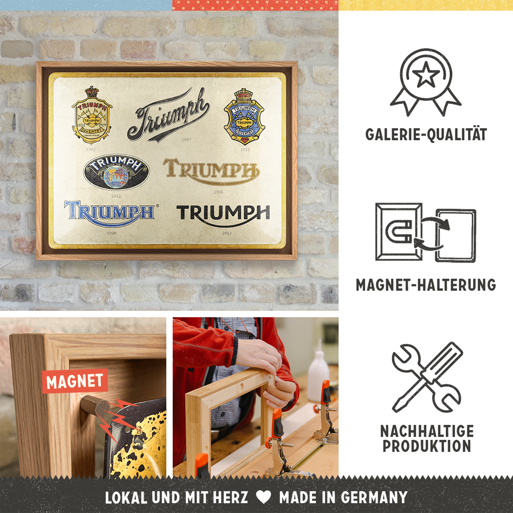 nostalgic-art-triumph-logo-evolution-cornice-n-frame-l-33-5x44-cm image 3