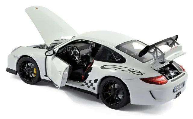 norev-porsche-911-gt3-rs-2010-bianco-con-finiture-nere-1-18-auto-in-miniatura image 1