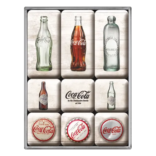 nostalgic-art-coca-cola-bottle-timeline-set-magneti-7x9x2-cm image 1