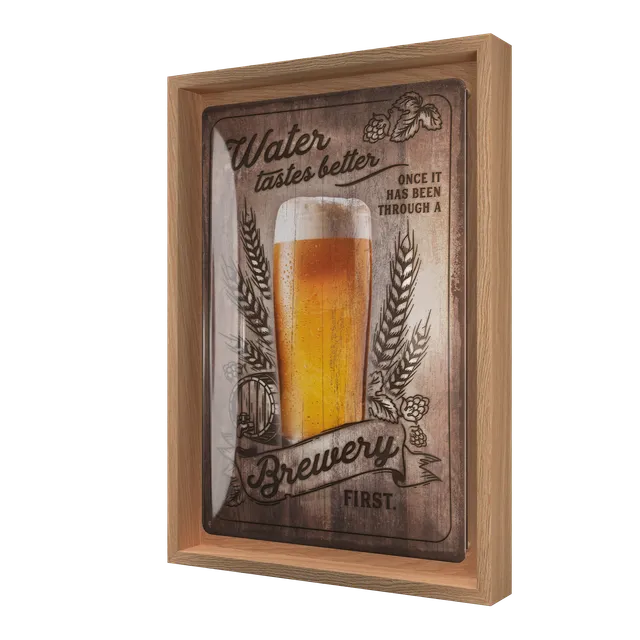 nostalgic-art-water-tastes-better-special-edition-n-frame-m-targa-24x33-5-cm image 1