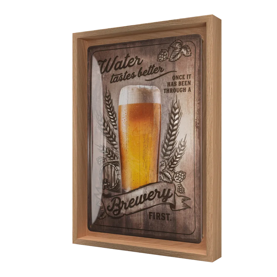 nostalgic-art-water-tastes-better-special-edition-n-frame-m-targa-24x33-5-cm image 1