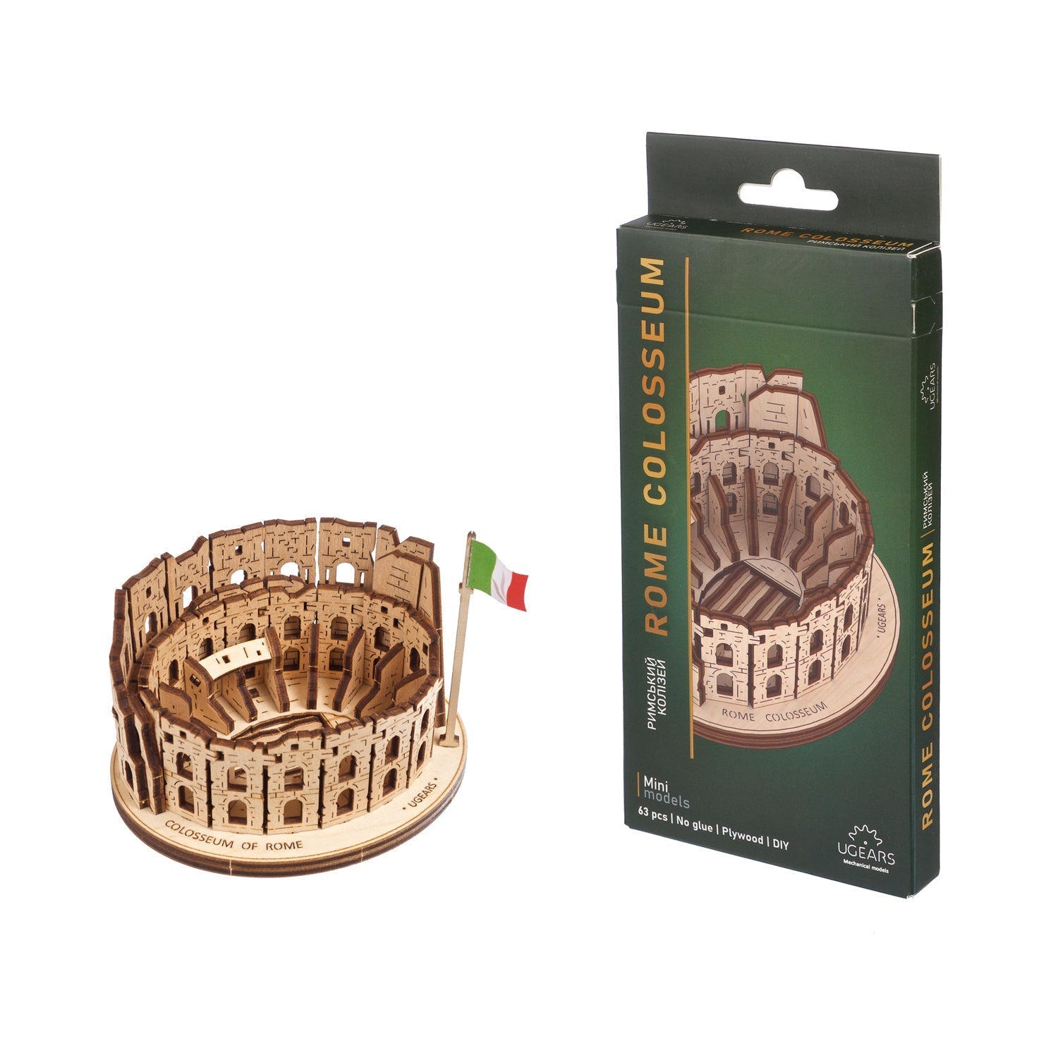 ugears-colosseo-di-roma-puzzle-3d-in-legno-meccanico image 5