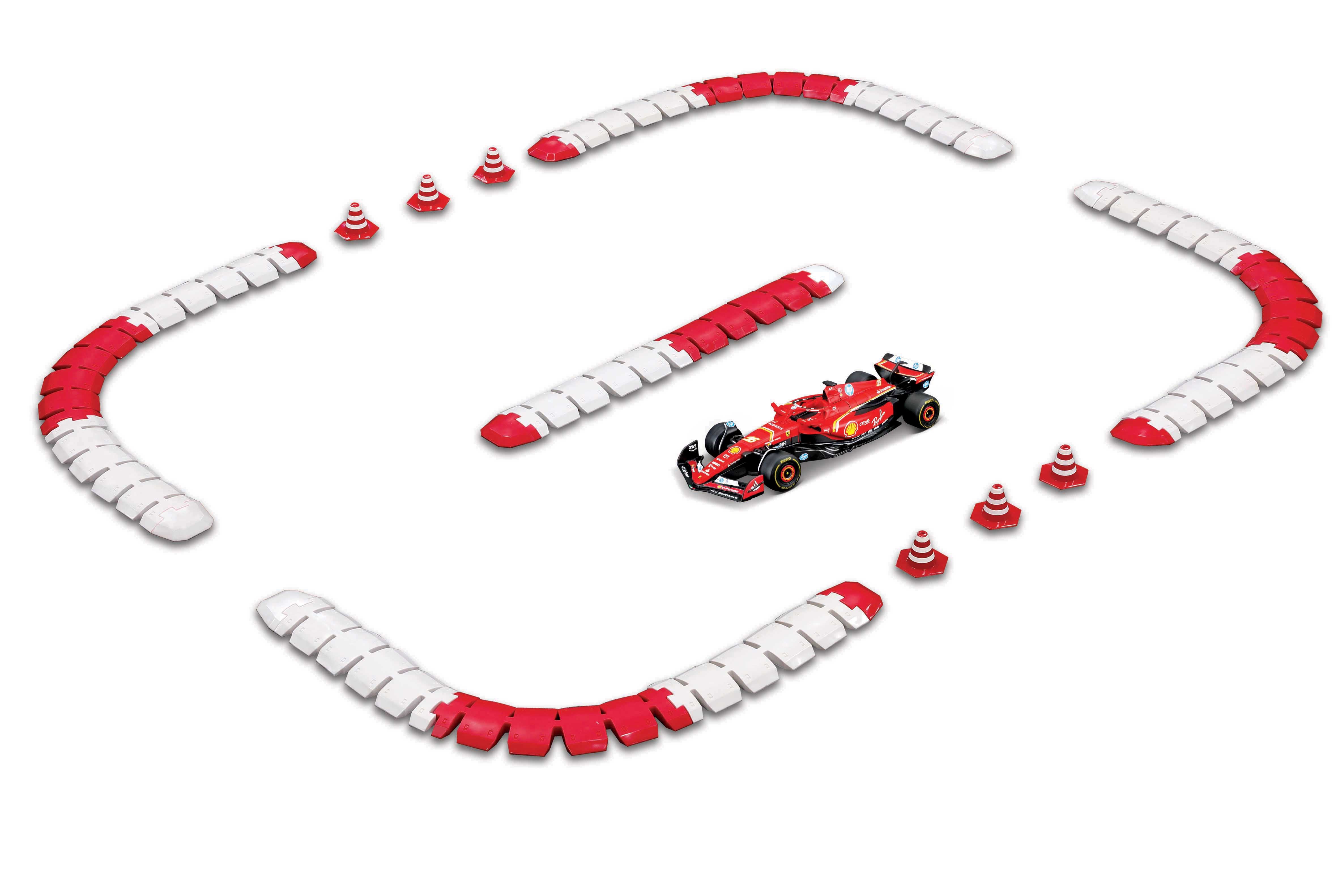 bburago-formula-racing-ferrari-sf-24-rc-1-41-con-pista-charles-leclerc-16 image 2