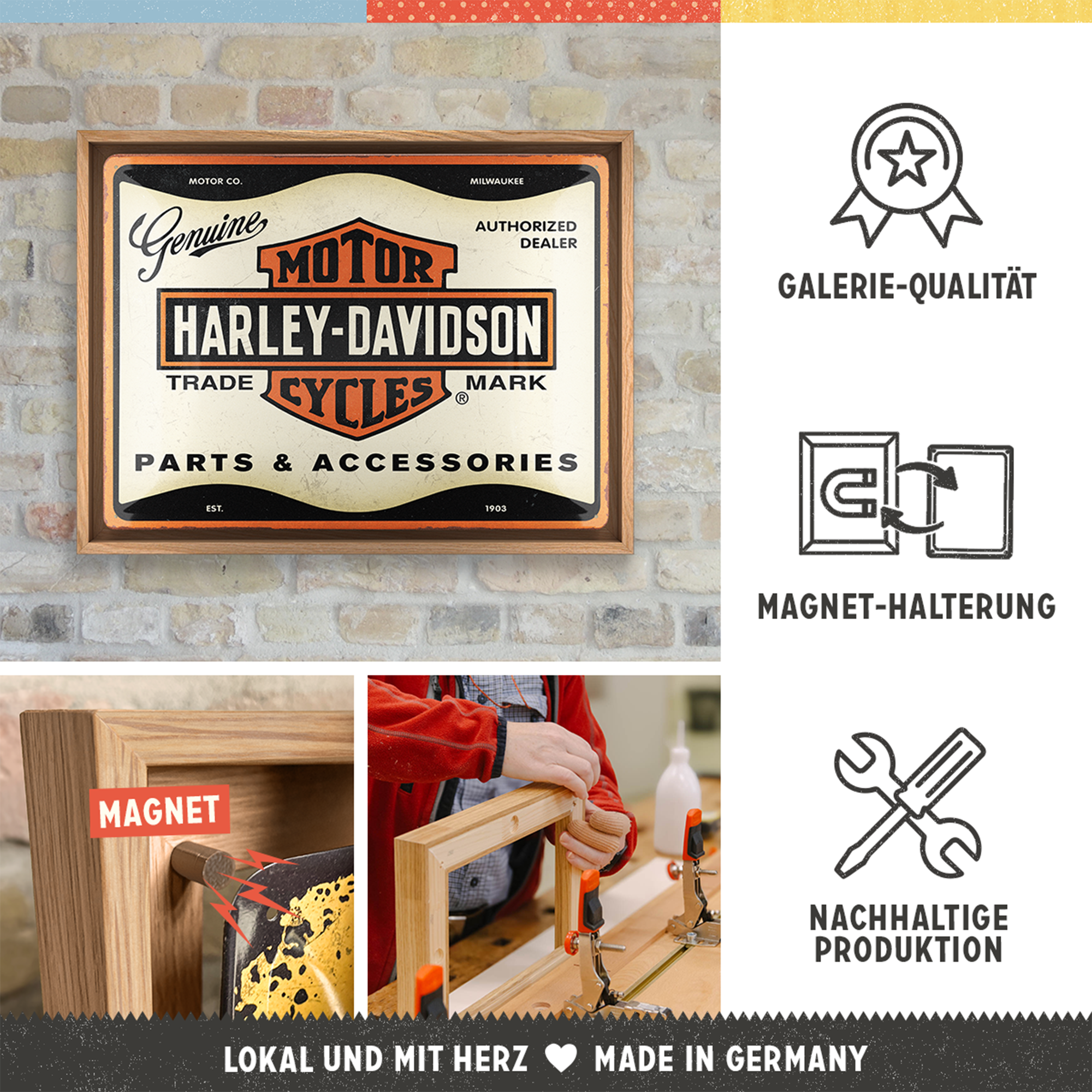 nostalgic-art-harley-davidson-parts-accessories-cornice-n-frame-l-33-5x44-cm image 3