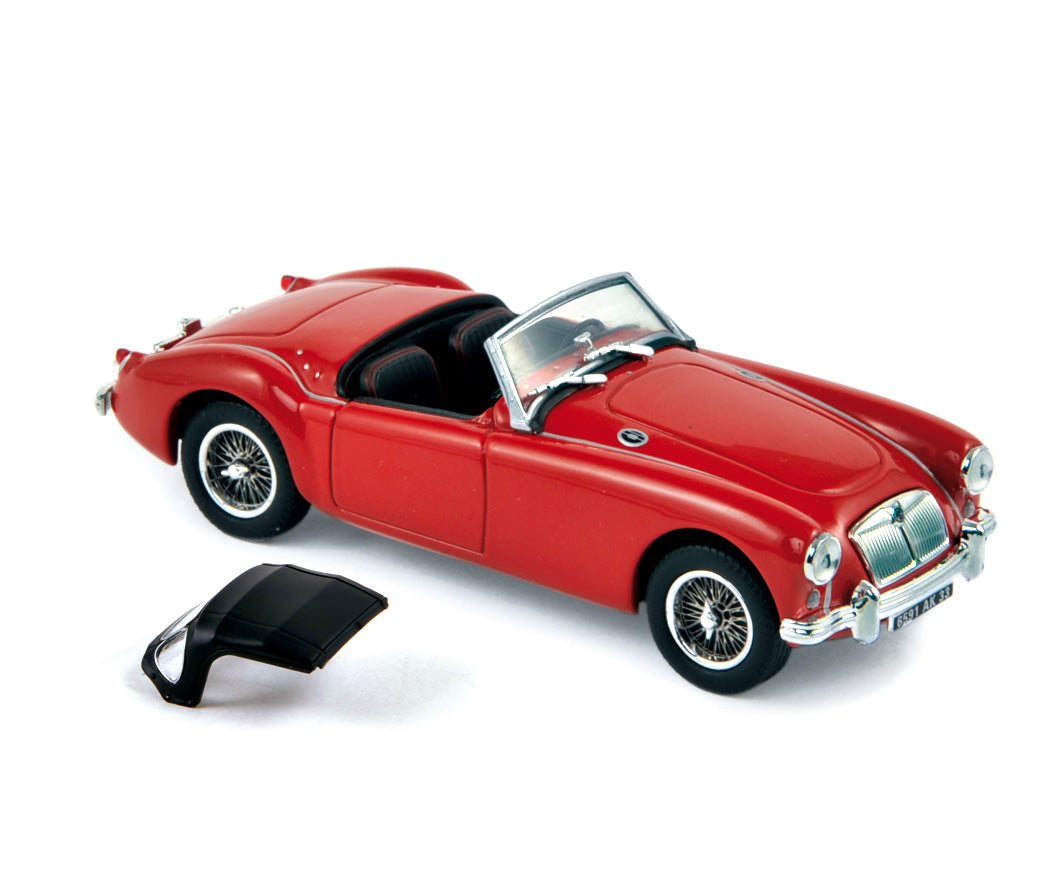 norev-mg-mga-roadster-1956-orient-red-modellino-auto-1-43 image 1