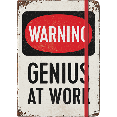 nostalgic-art-genius-at-work-quaderno-a5-15x20-cm-128-pagine-copertina-rigida image 1