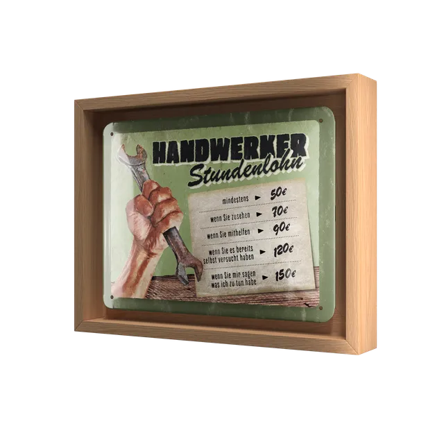 nostalgic-art-handwerker-stundenlohn-cornice-n-frame-s-edition-in-legno-quercia- image 1