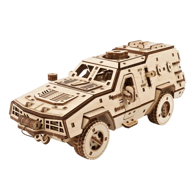 ugears-dozor-b-combat-vehicle-kit-meccanico-in-legno-assemblabile-veicolo-corazz image 1
