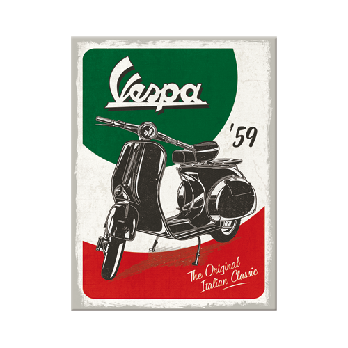 nostalgic-art-vespa-the-italian-classic-magnete-da-frigo-in-latta-6x8-cm image 1