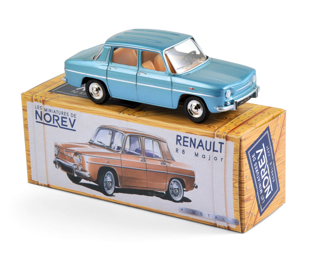 norev-renault-r8-major-1964-blu-finlandia-modellino-auto-1-43 image 1