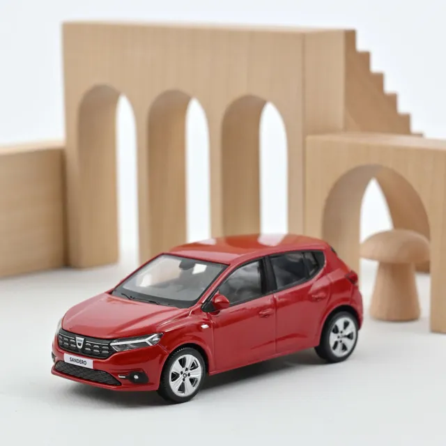 norev-dacia-sandero-2021-modellino-auto-1-43-fusion-red image 1