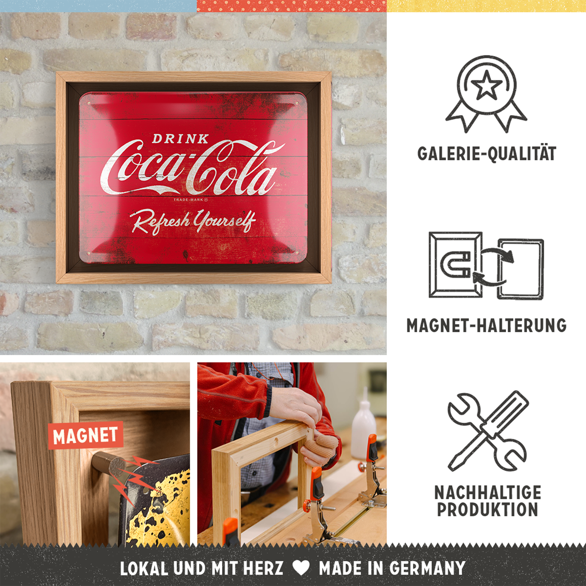 nostalgic-art-coca-cola-logo-red-refresh-yourself-cornice-n-frame-s-edition-18-5 image 3