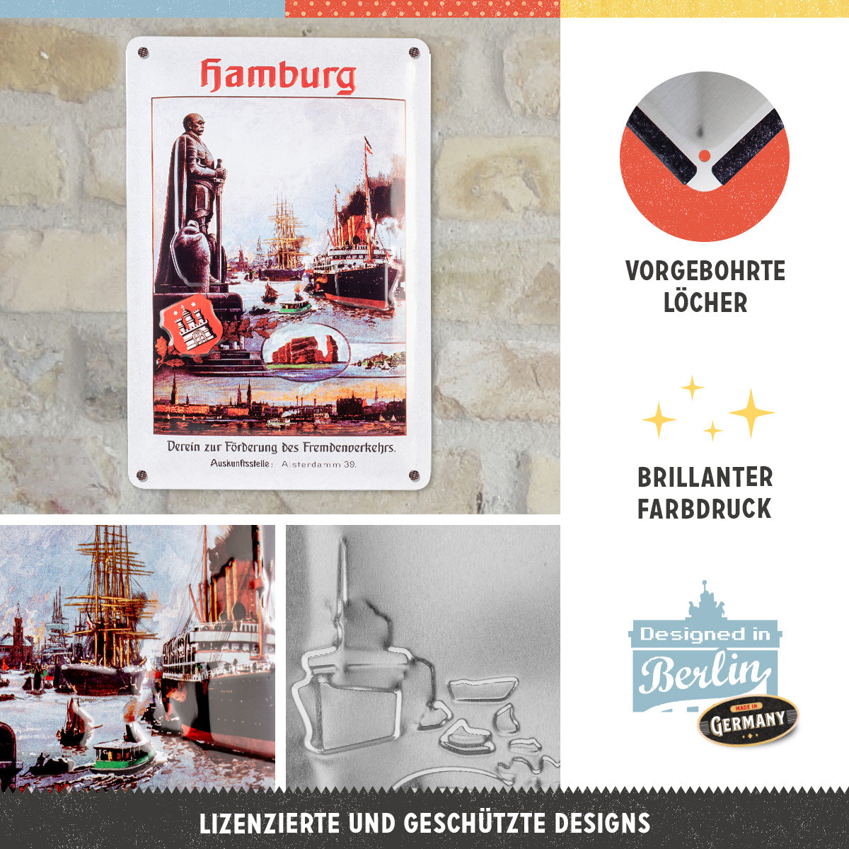 nostalgic-art-hamburg-fremdenverkehrs-targa-in-metallo-20x30-cm image 2