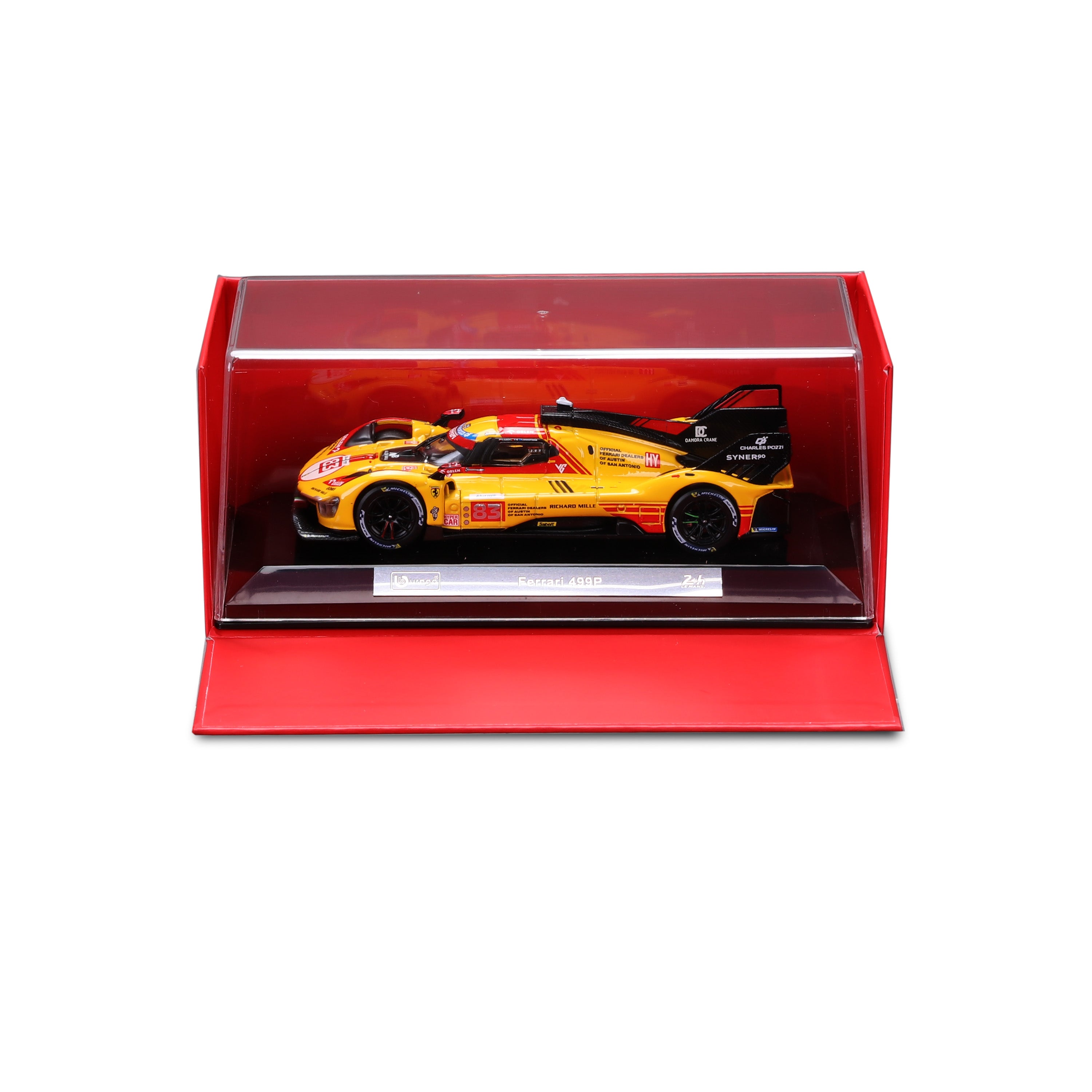 bburago-ferrari-499p-83-24h-le-mans-2024-1-43-con-teca-die-cast image 2