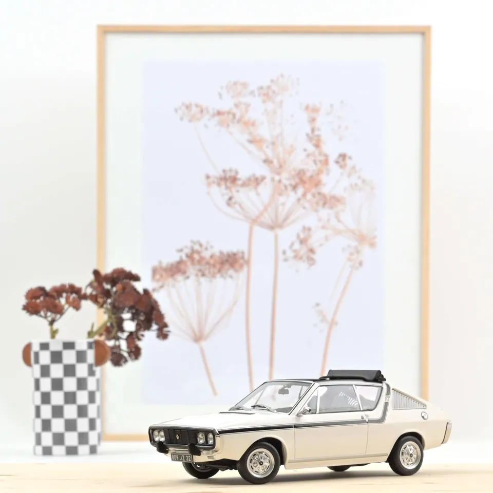 norev-renault-17-gordini-d-couvrable-1975-modellino-auto-1-18-white-300pcs image 1