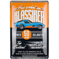 nostalgic-art-hier-wohnt-ein-klassiker-50-targa-in-metallo-20x30-cm-2 image 2