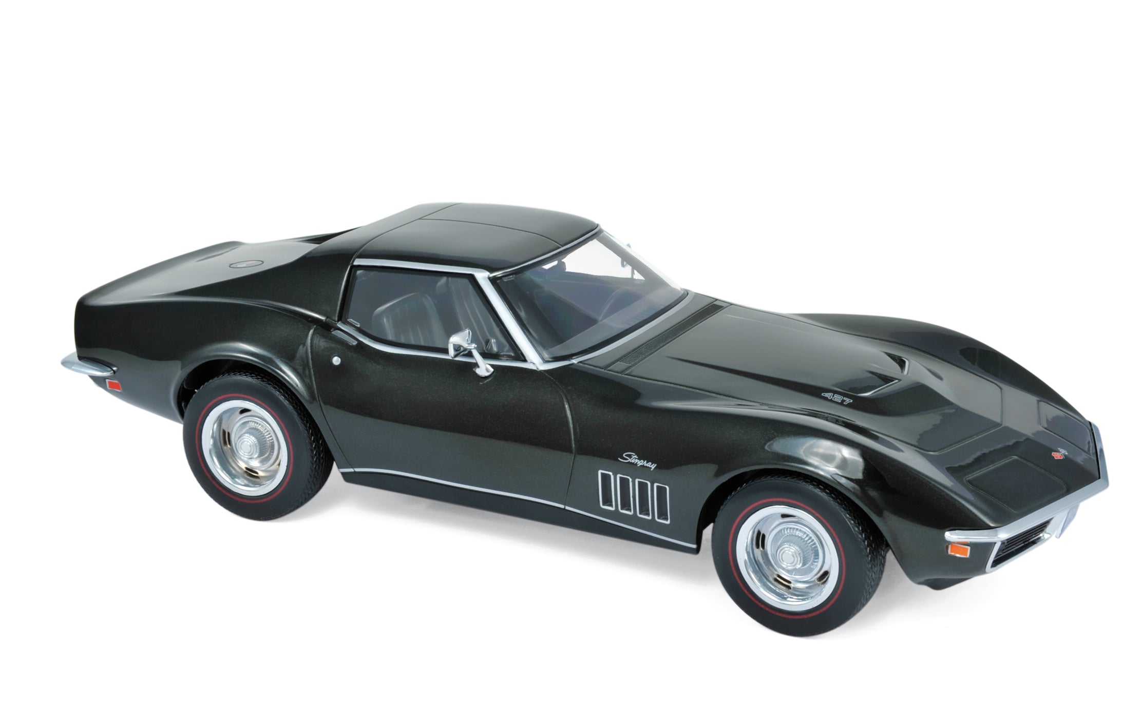 norev-chevrolet-corvette-c3-1969-modellino-auto-1-18-verde-metallizzato image 1