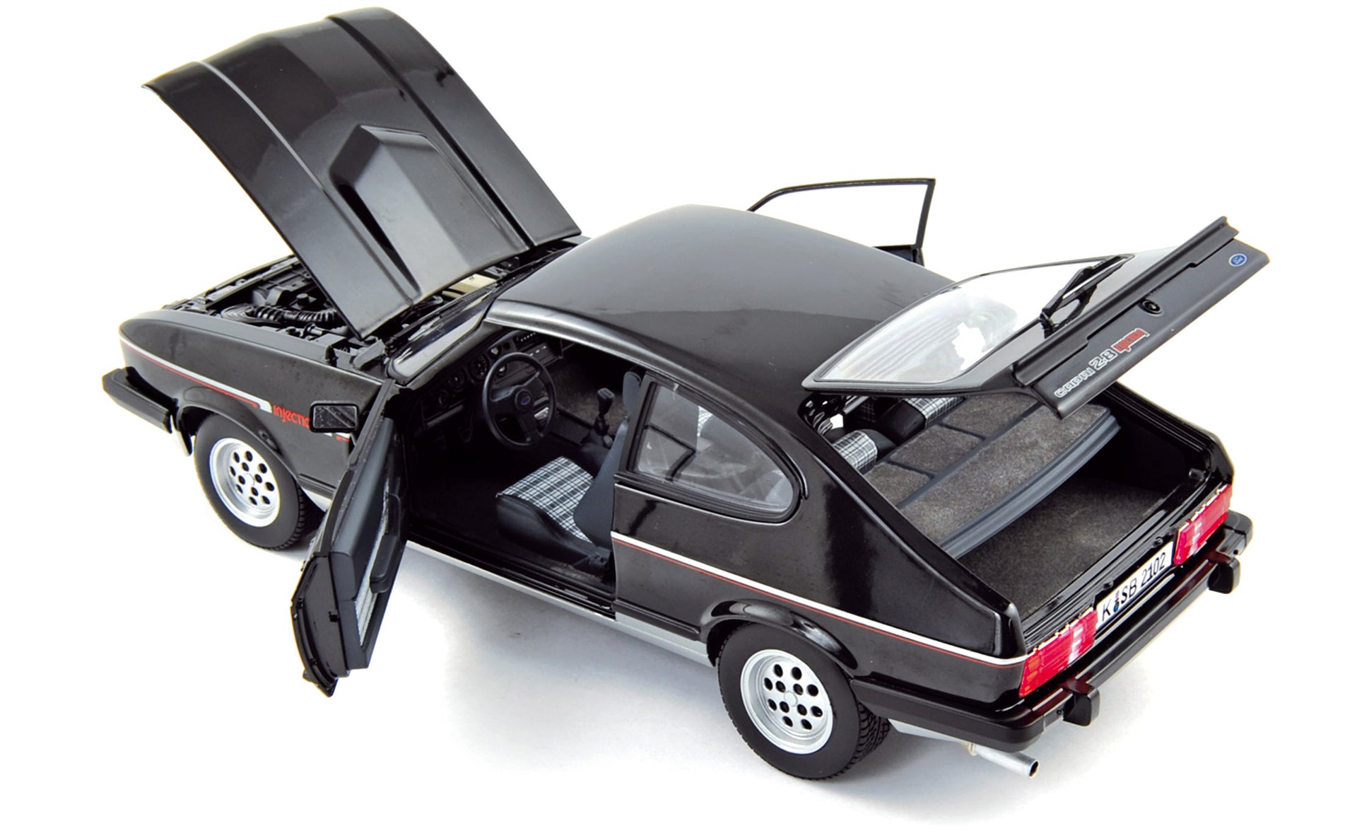 norev-ford-capri-mk-3-2-8-injection-1983-black-silver-automodello-1-18 image 1