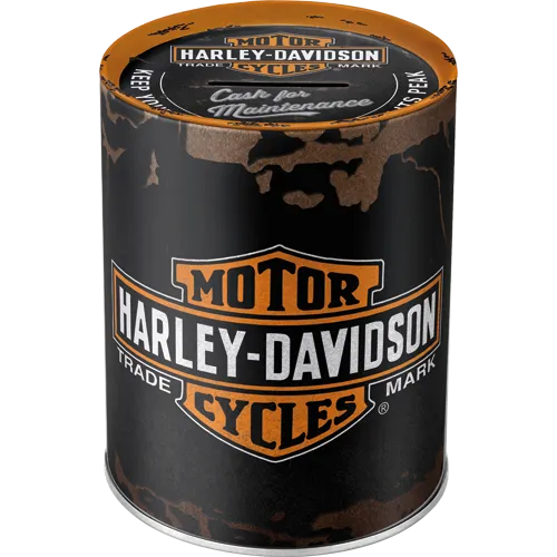 nostalgic-art-harley-davidson-genuine-logo-salvadanaio-in-latta-1-litro image 1
