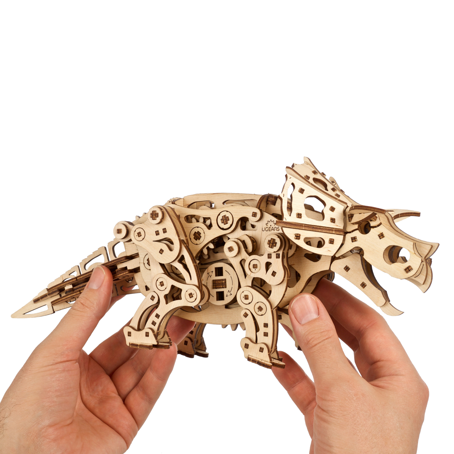 ugears-triceratops-modello-meccanico-in-legno-3d-da-costruire image 4