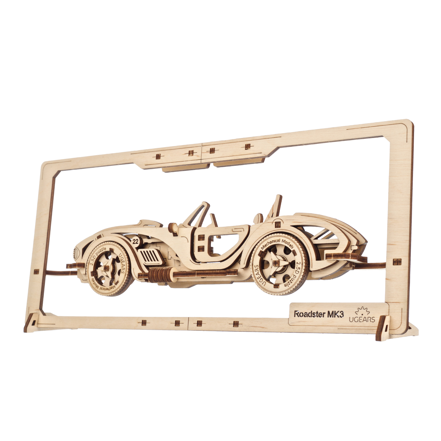 ugears-roadster-mk3-2-5d-puzzle-quadro-in-legno-da-parete-auto-muscle image 2