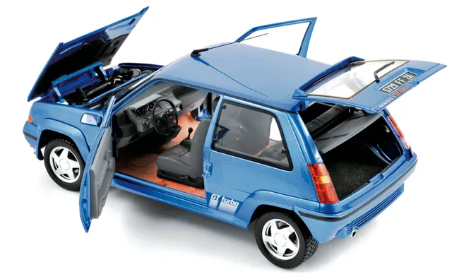 norev-renault-super-5-gt-turbo-1987-modellino-auto-1-18-blu-lumi-re-metallizzato image 1