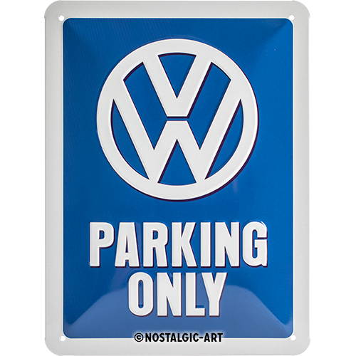 nostalgic-art-vw-parking-only-targa-in-metallo-15x20-cm image 1