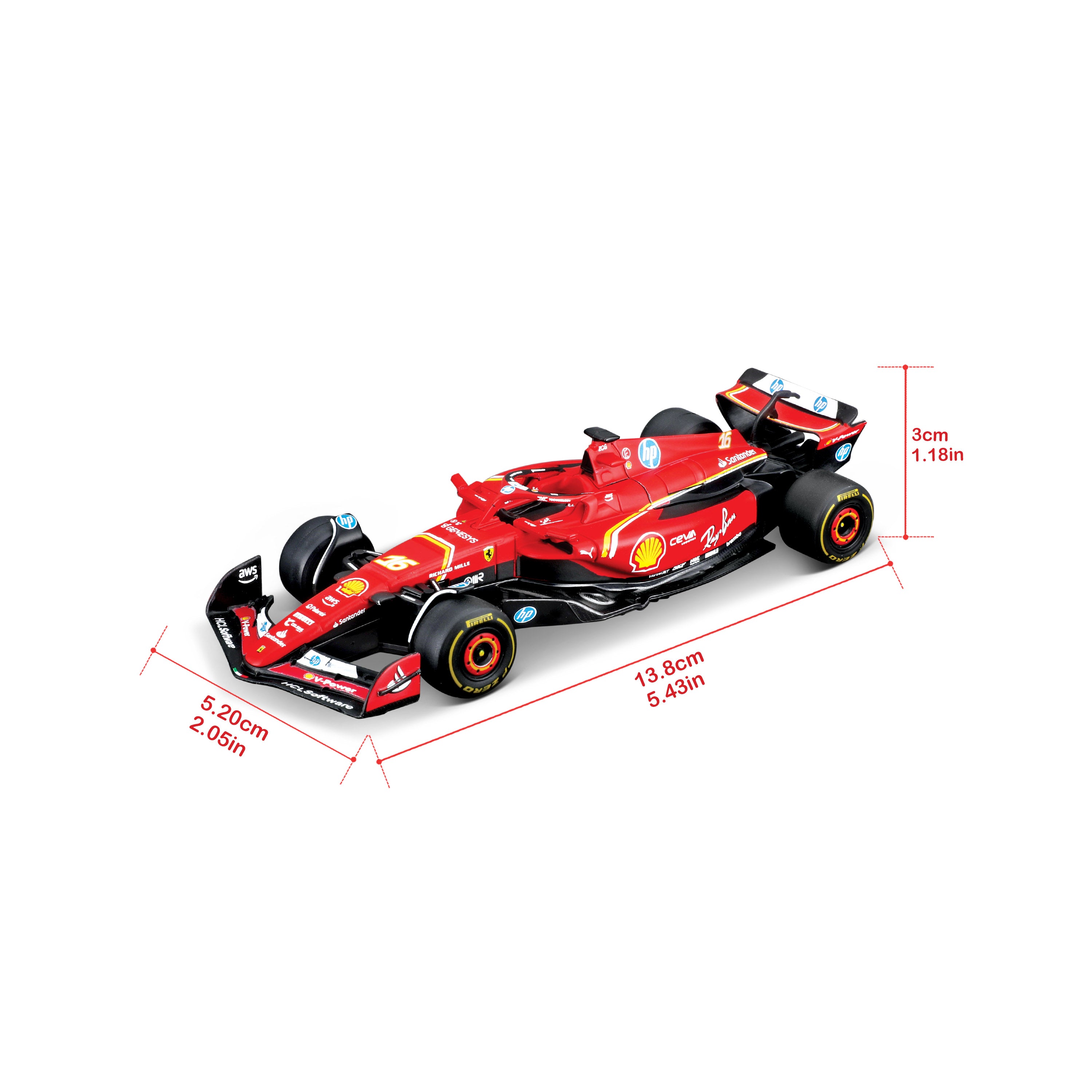 bburago-formula-racing-ferrari-sf-24-rc-1-41-con-pista-charles-leclerc-16 image 5