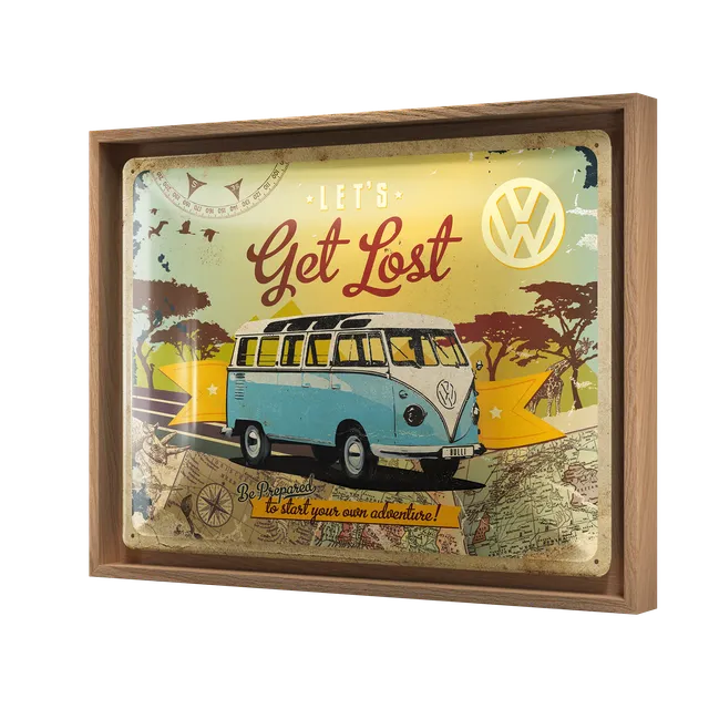 nostalgic-art-vw-bulli-let-s-get-lost-cornice-n-frame-l-33-5x44-cm image 1