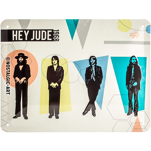 nostalgic-art-fab4-hey-jude-targa-in-metallo-15x20-cm-2 image 1
