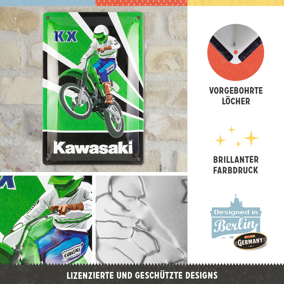 nostalgic-art-kawasaki-kx-motocross-targa-in-metallo-20x30-cm image 3