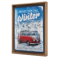 nostalgic-art-volkswagen-vw-bulli-ready-for-the-winter-targa-in-metallo-30x40-cm image 7