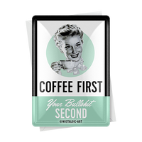 nostalgic-art-coffee-first-cartolina-in-metallo-10x14-cm image 2