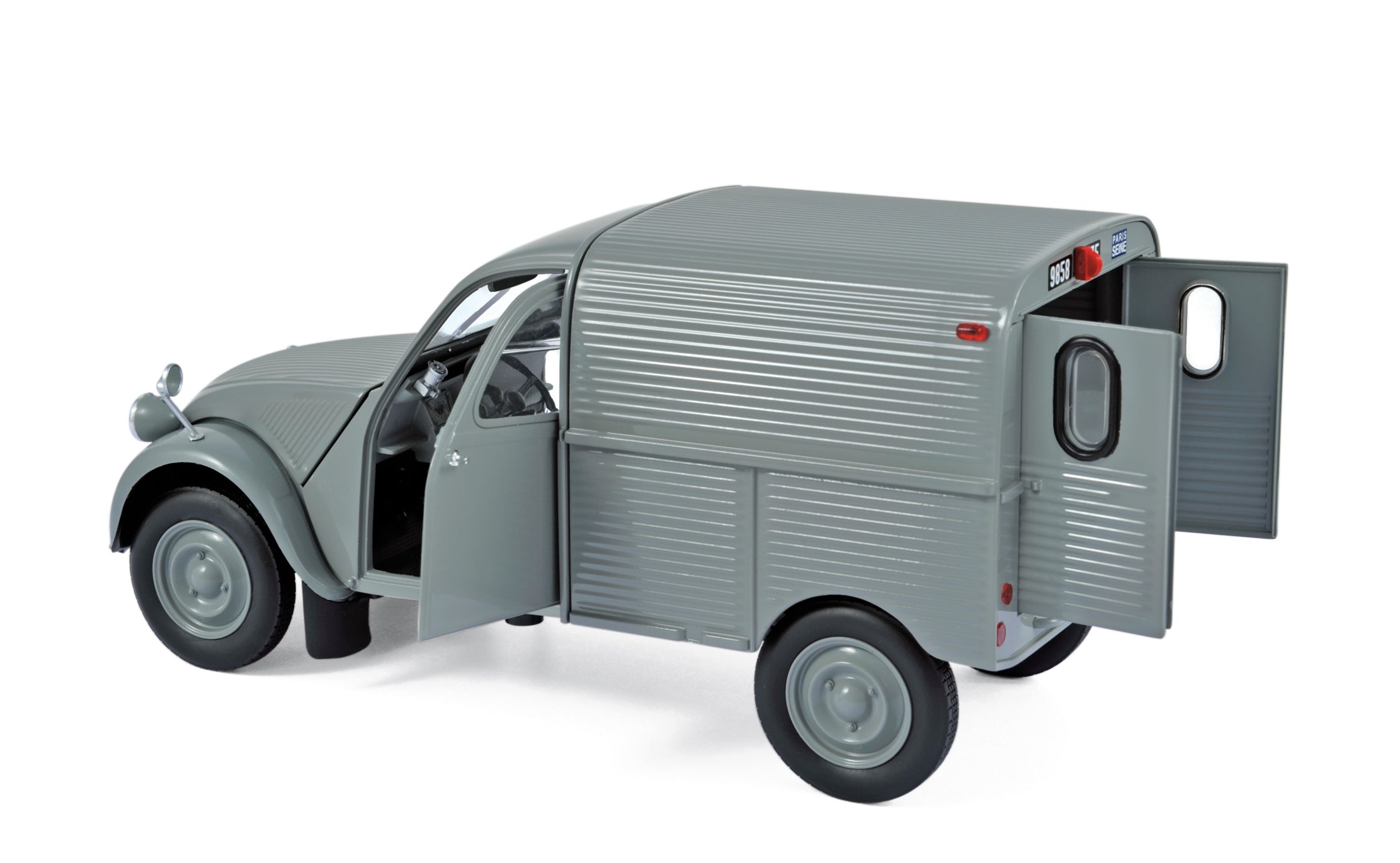 norev-citroen-2cv-fourgonnette-1957-gris-1-18 image 2
