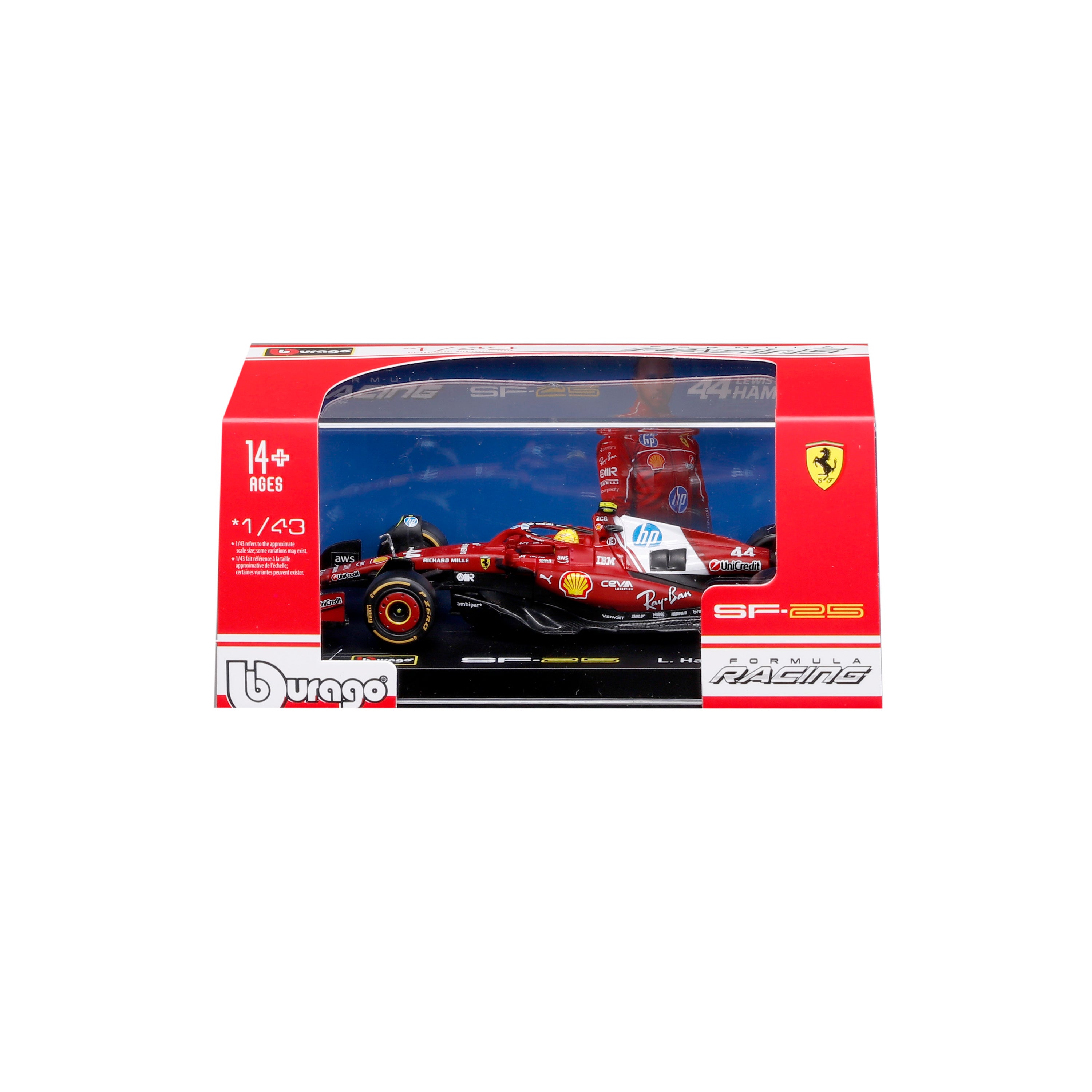 bburago-ferrari-sf-25-lewis-hamilton-44-f1-2025-1-43-con-teca image 2
