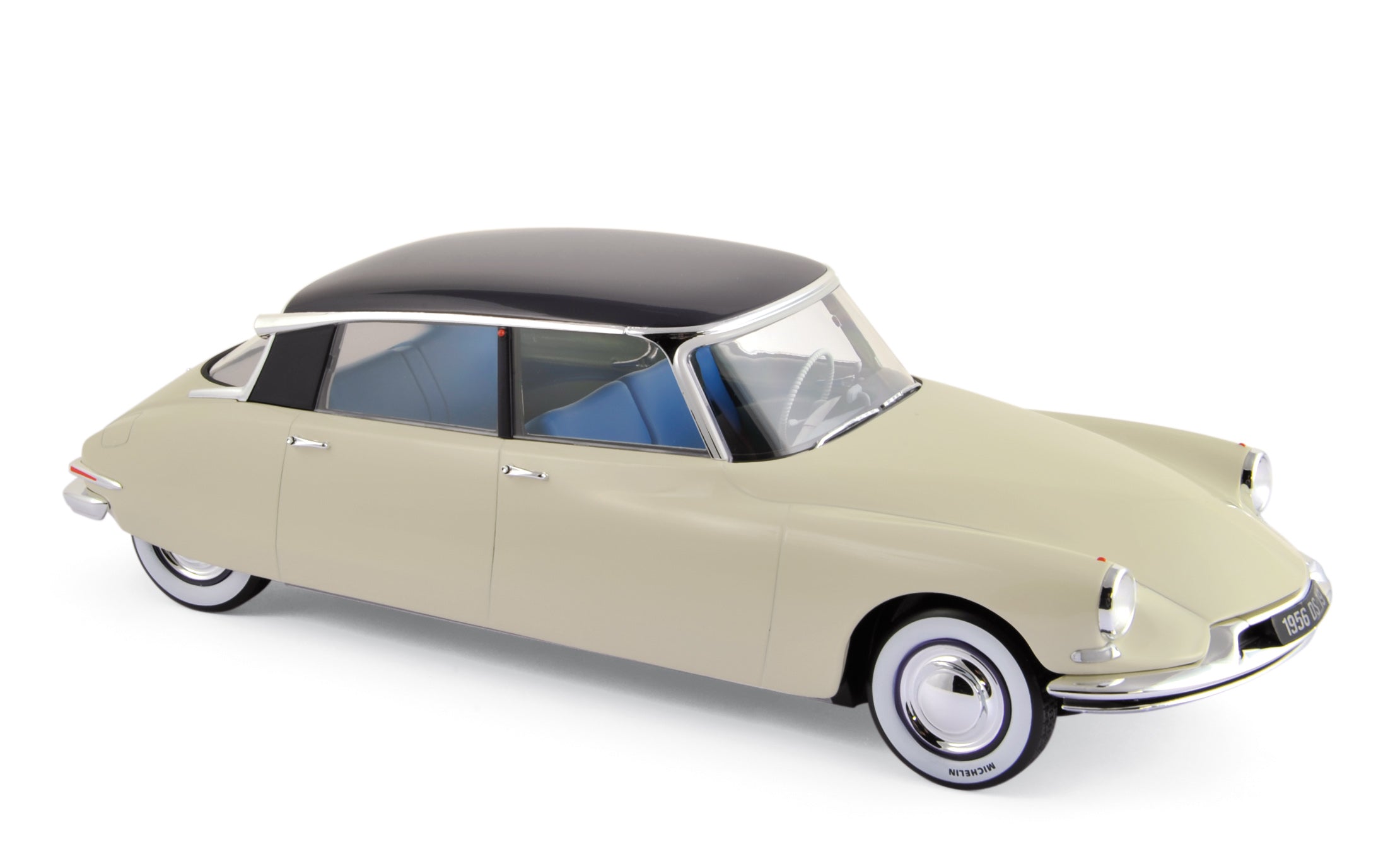 norev-citro-n-ds-19-1956-salon-de-paris-1955-beige-violet-1-18-modellino-die-cas image 1