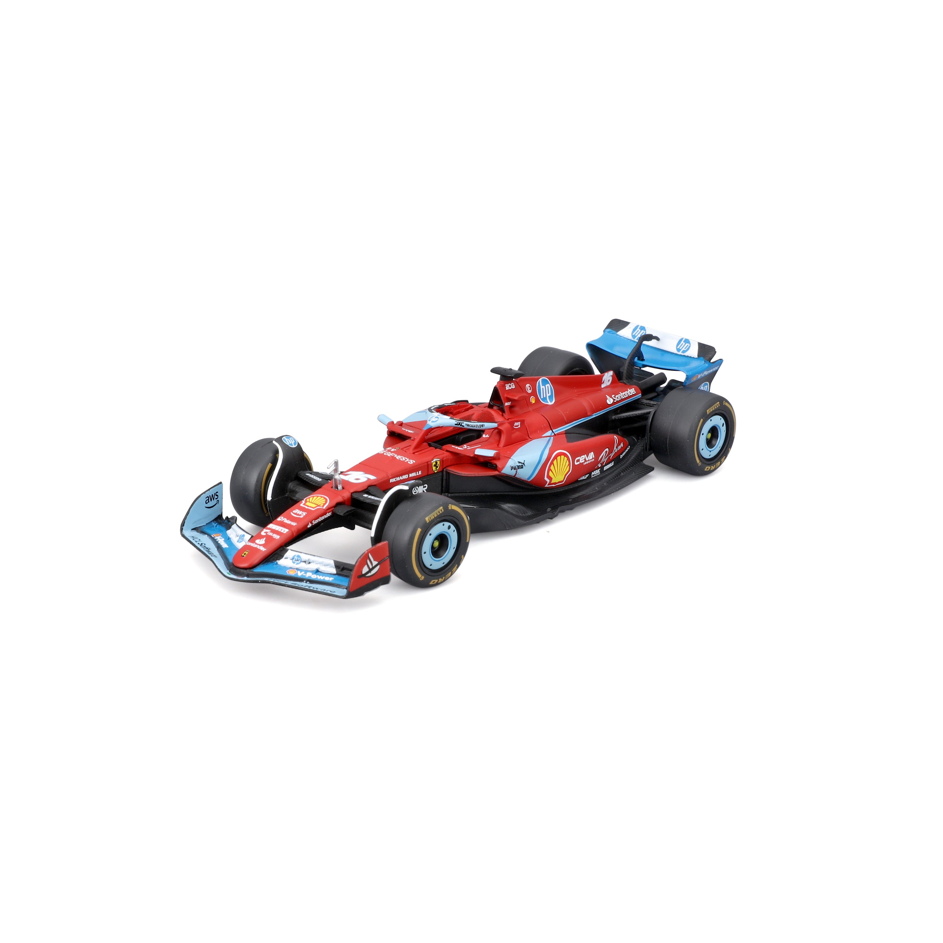 bburago-ferrari-f1-sf-24-leclerc-16-miami-gp-2024-1-43 image 1