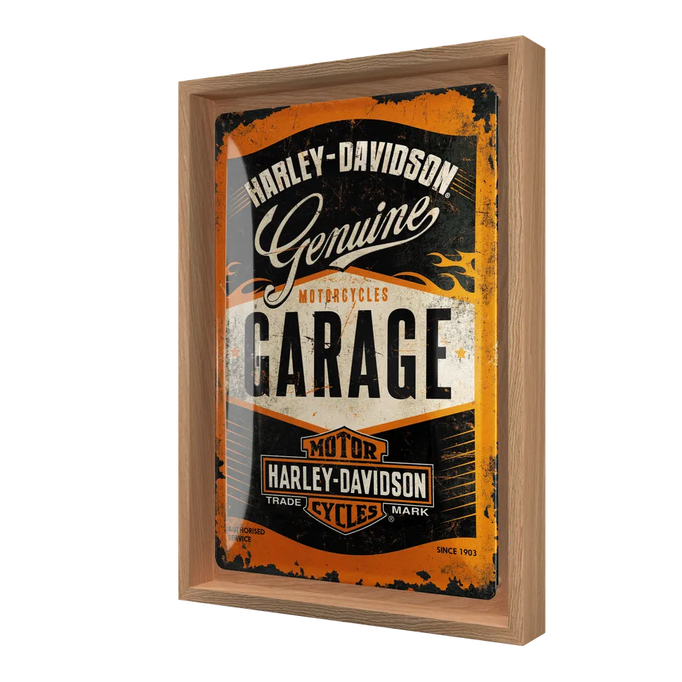 nostalgic-art-harley-davidson-garage-n-frame-m-edition-24x33-5-cm image 1