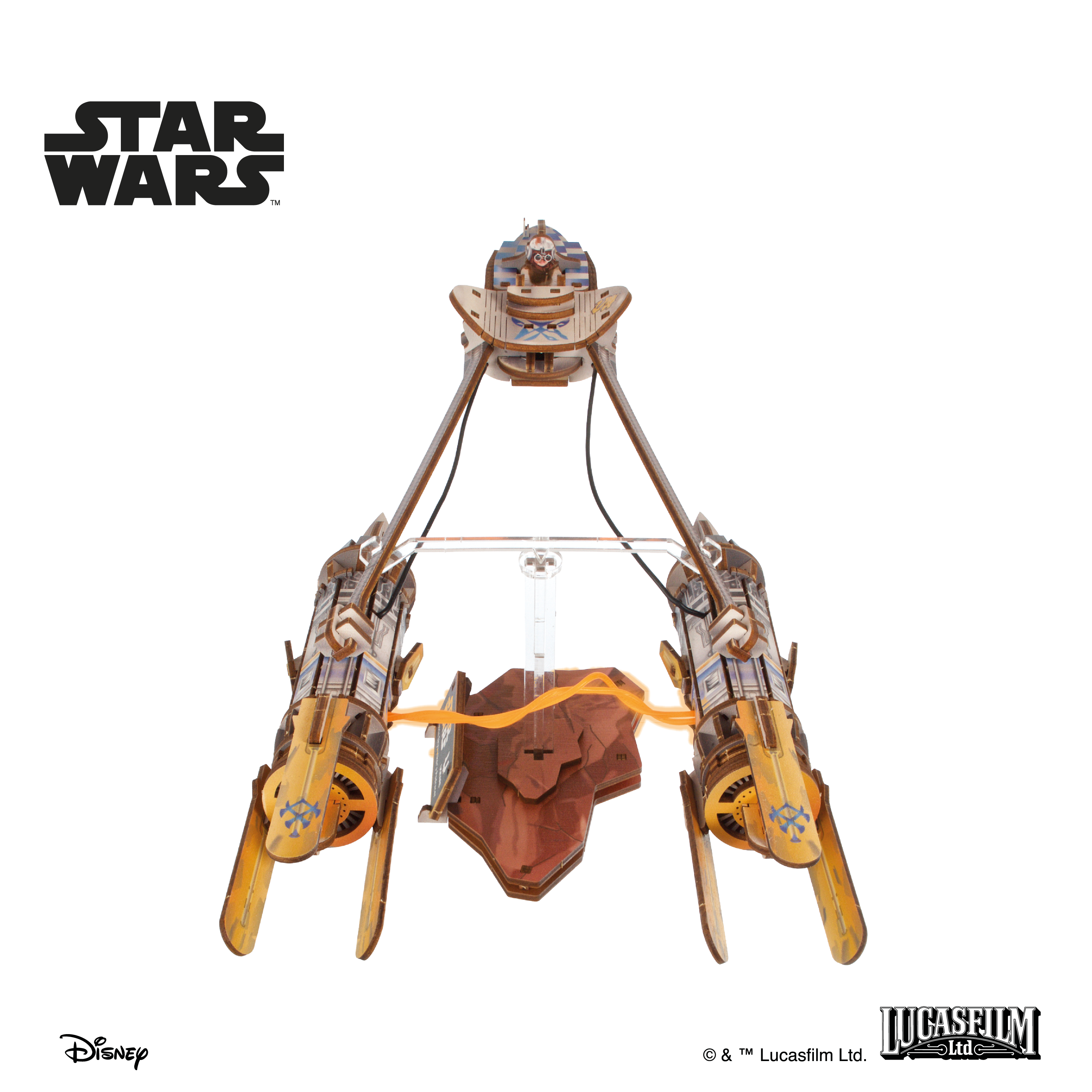 ugears-anakin-skywalker-s-podracer-star-wars-modello-3d-in-legno-meccanico-da-co image 3