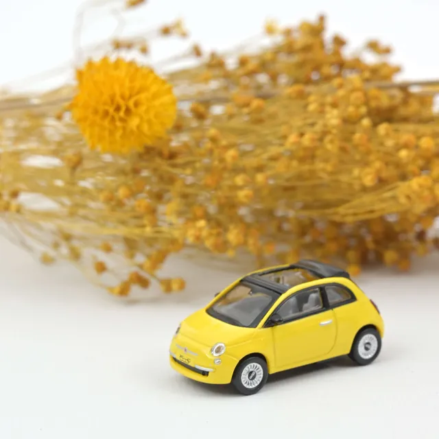 norev-fiat-500c-2009-1-87-giallo-cabrio-minijet image 1