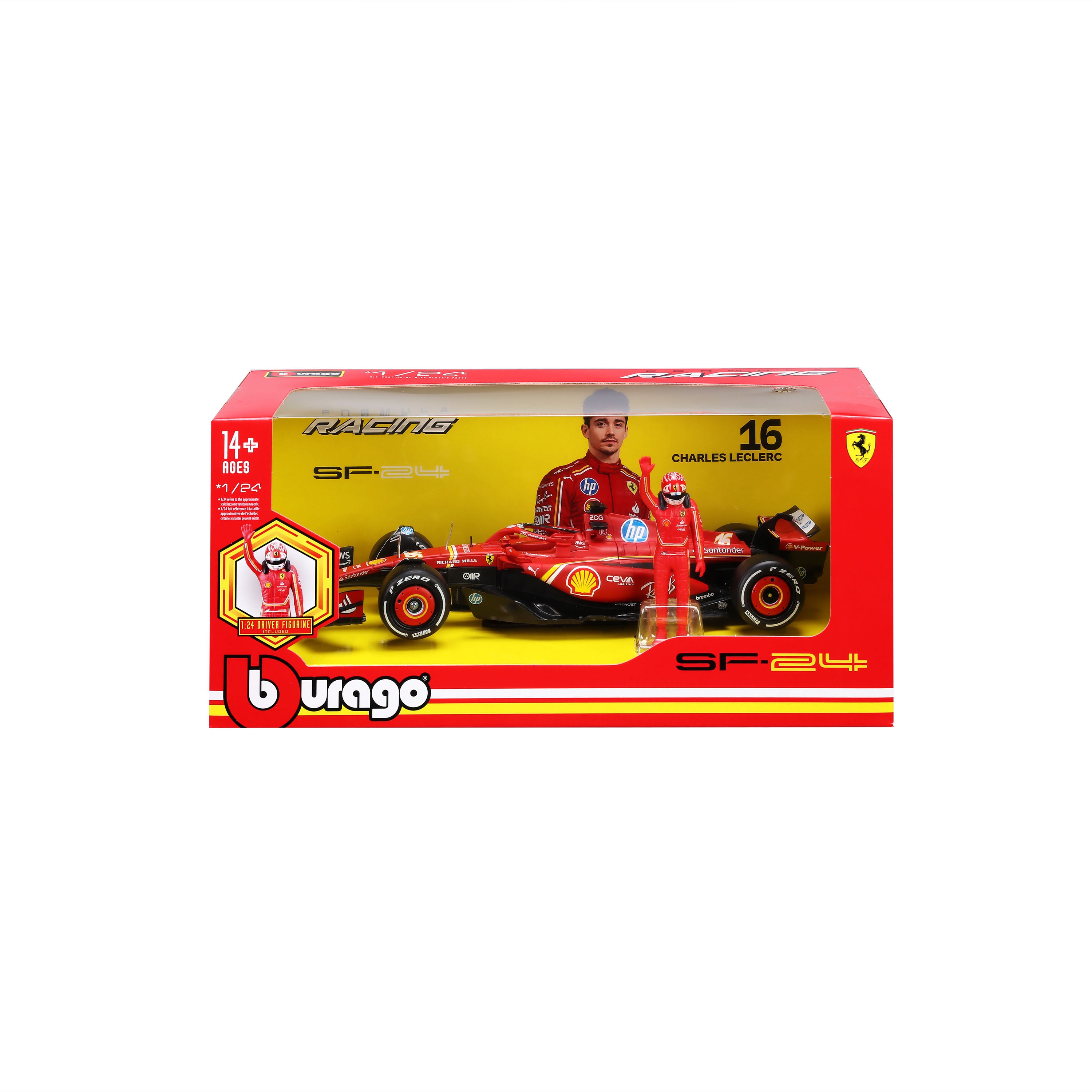 bburago-f1-ferrari-sf-24-2024-16-leclerc-1-24-con-pilota-die-cast image 7