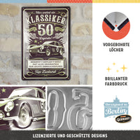nostalgic-art-hier-wohnt-ein-klassiker-50-targa-in-metallo-20x30-cm image 2