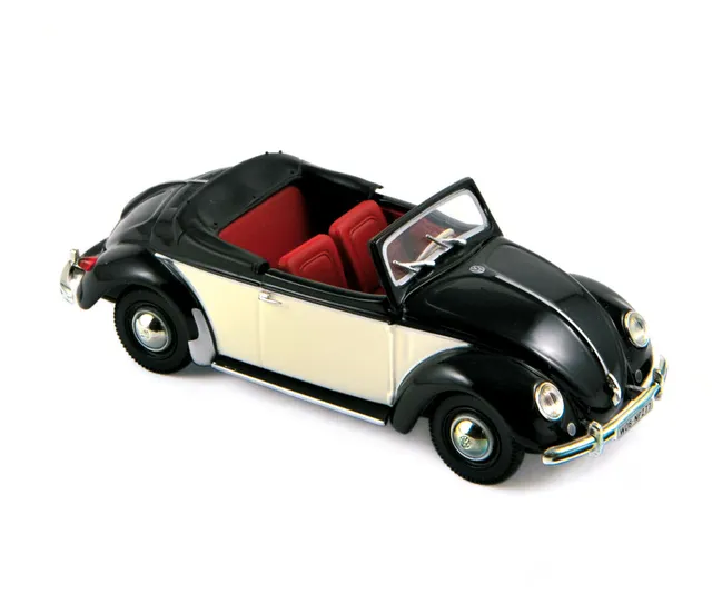 norev-vw-hebm-ller-cabriolet-1949-modellino-1-43-nero-beige image 1