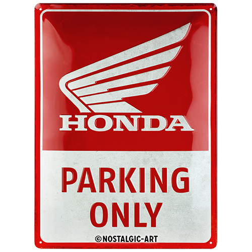 nostalgic-art-honda-mc-parking-only-targa-in-metallo-30x40-cm image 2