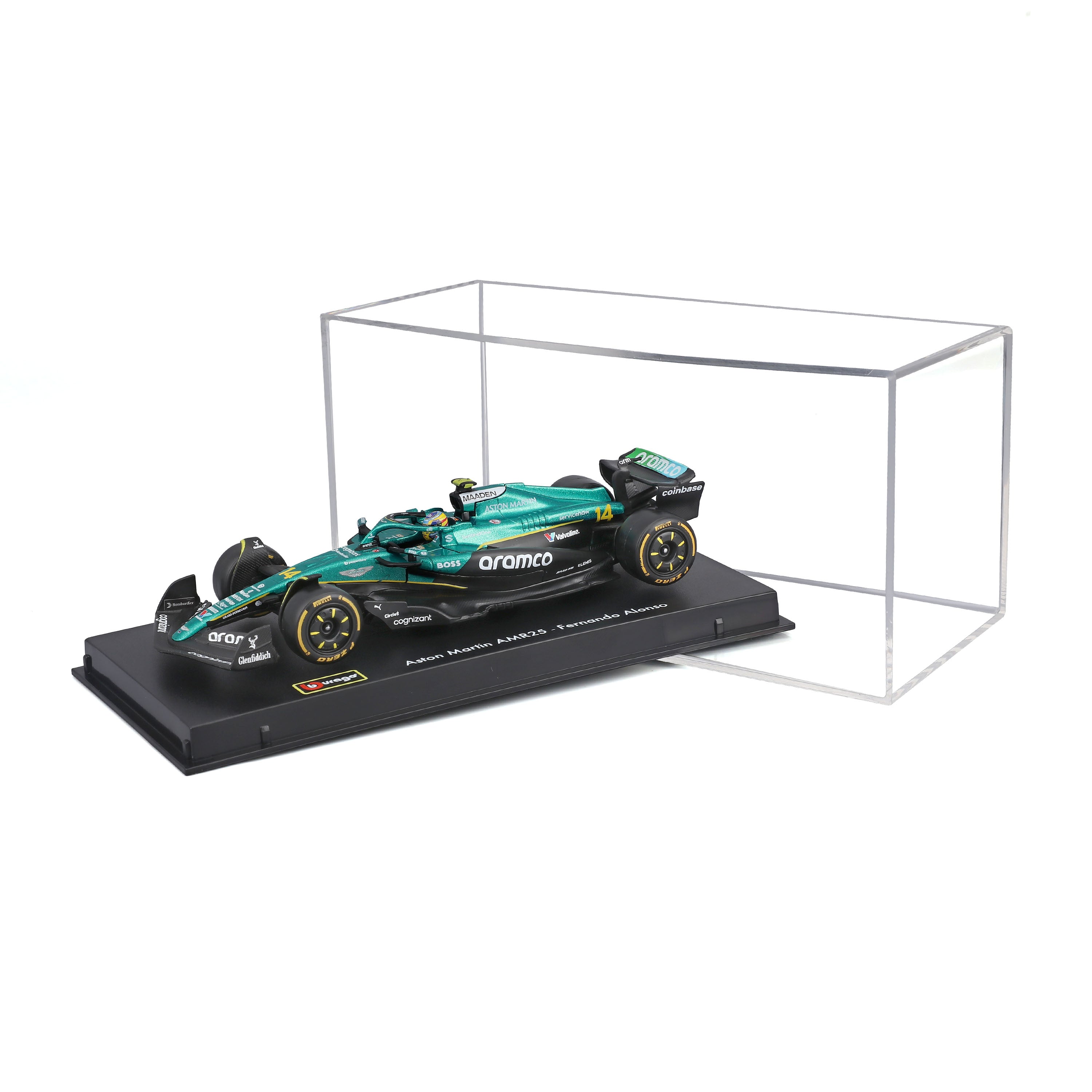 bburago-aston-martin-amr25-2025-14-alonso-1-43-con-casco-e-teca image 1