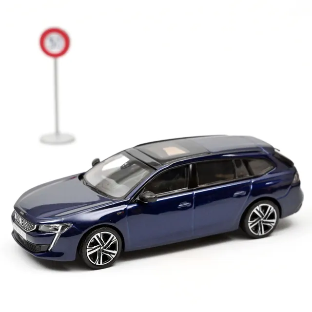 norev-peugeot-508-sw-gt-2018-bleu-fonc-1-43-modellino-auto-die-cast image 1