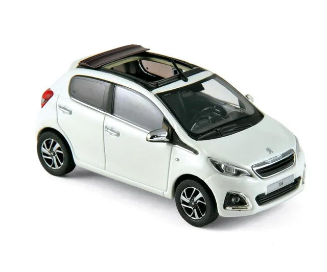 norev-peugeot-108-top-2014-banquise-bianco-e-viola-modellino-1-43 image 1