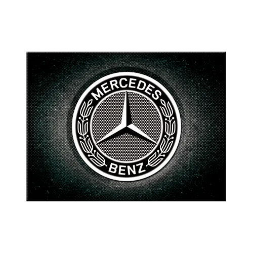 nostalgic-art-mercedes-benz-logo-black-calamita-da-frigo-6x8-cm image 1