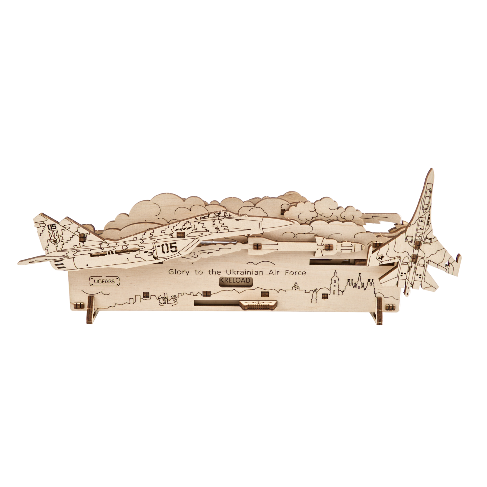 ugears-the-ghost-of-kyiv-attacks-mig-29-in-legno-da-costruire image 1