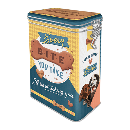 nostalgic-art-every-bite-you-take-dog-treats-scatola-ermetica-con-coperchio image 1